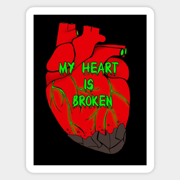 Broken heart is poison Sticker by FlamyXD